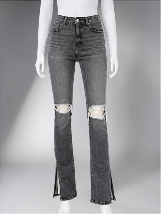 Zara Denim - Zara Full Length High Rise Split Skinny Jeans